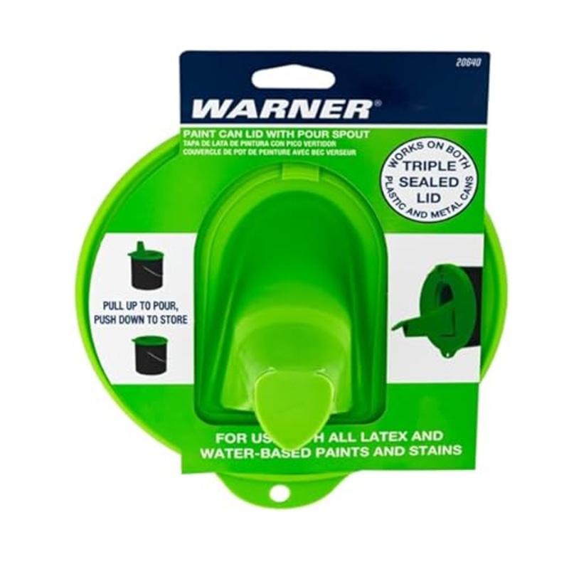 Warner Manufacturing 1 Gallon Paint Spout 20640 Pour Lid, Green