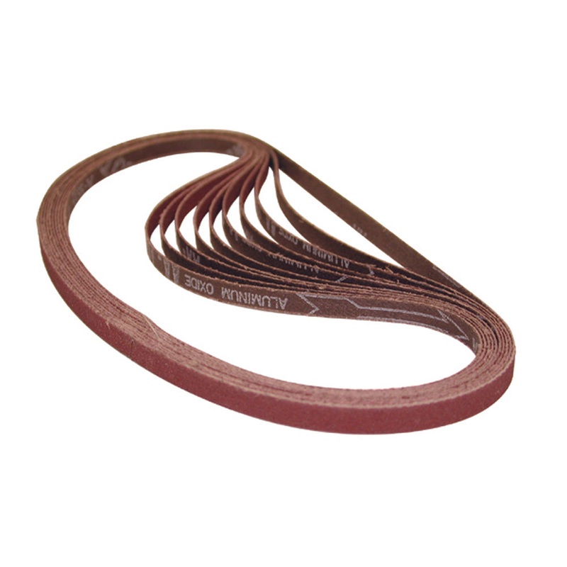 3/8 In. x 21 In. Abrasive Belt, 100 Grit 10/pk