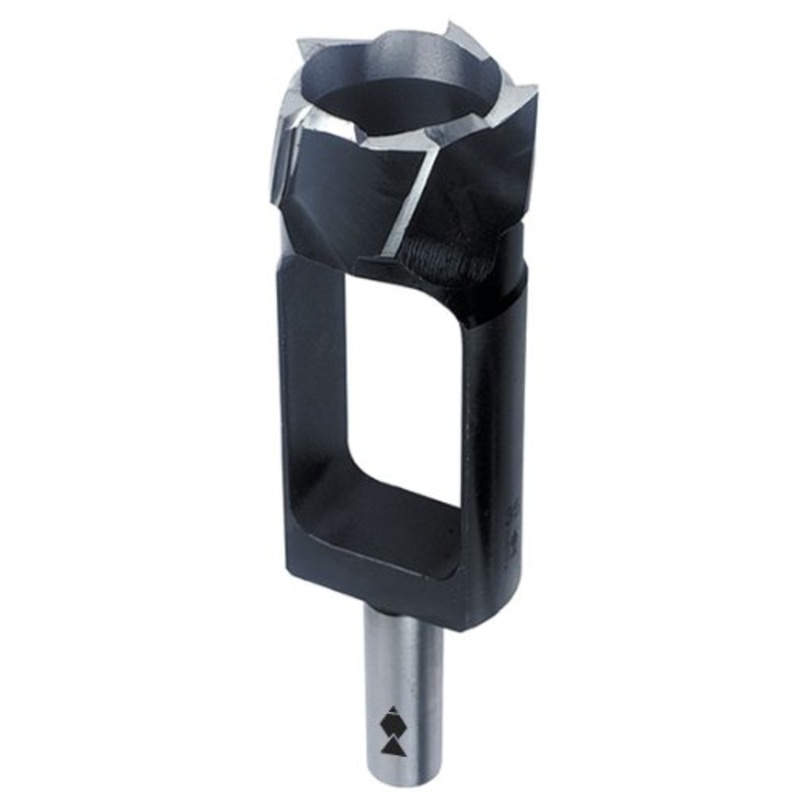 Fisch Tenon Plug Cutter (1/2") - Tenon Cutter Drill Bit Makes Dowels and Plugs Up to 3" Long - Multiple Cutting Edges with Cylindrical Shank - Crafted from Tool Steel - FSE-011019 - Made in Austria
