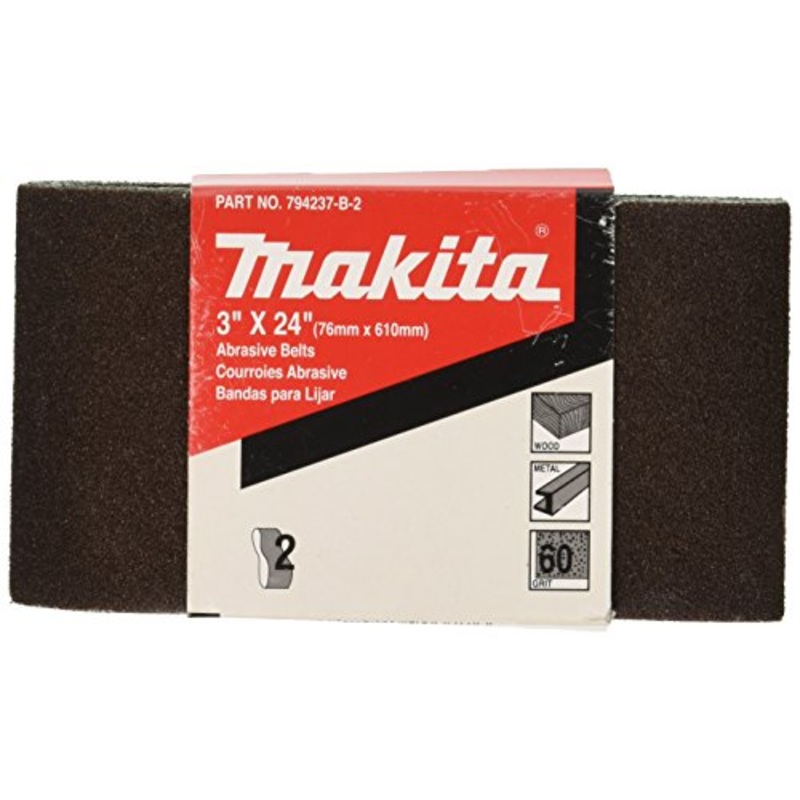 Makita 794237-E-2 Sanding Belt #120, 3-Inch by 24-Inch, 2-Pack