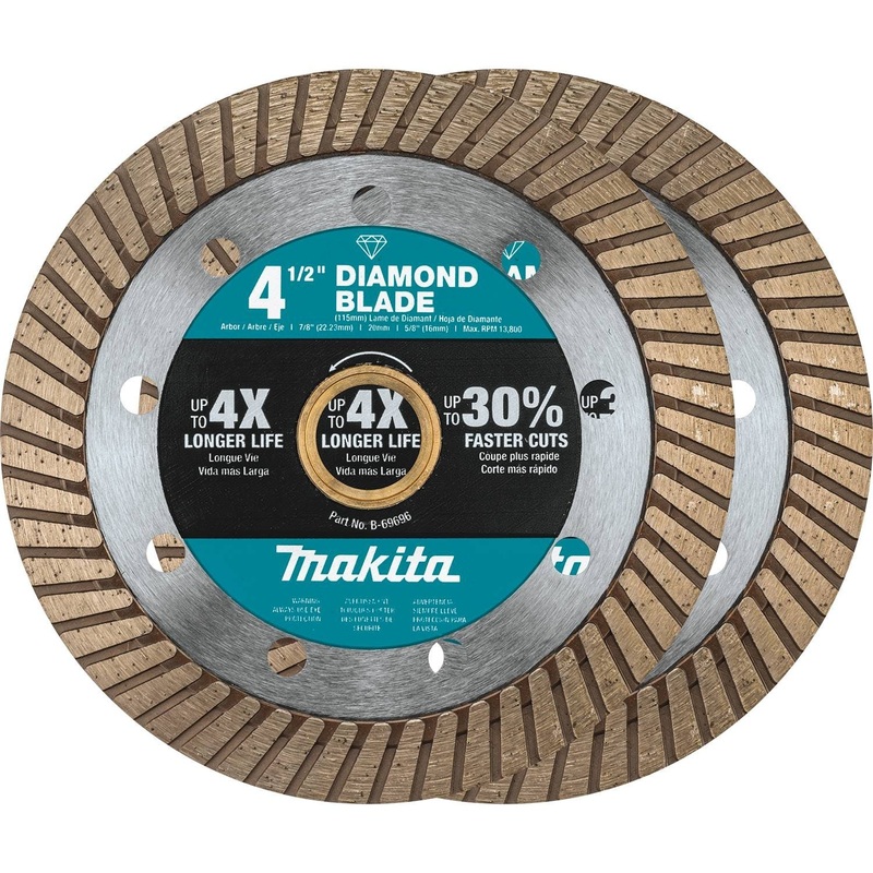 Makita B-69705 - 4-1/2" Diamond Blade, Turbo, General Purpose, 2/pk