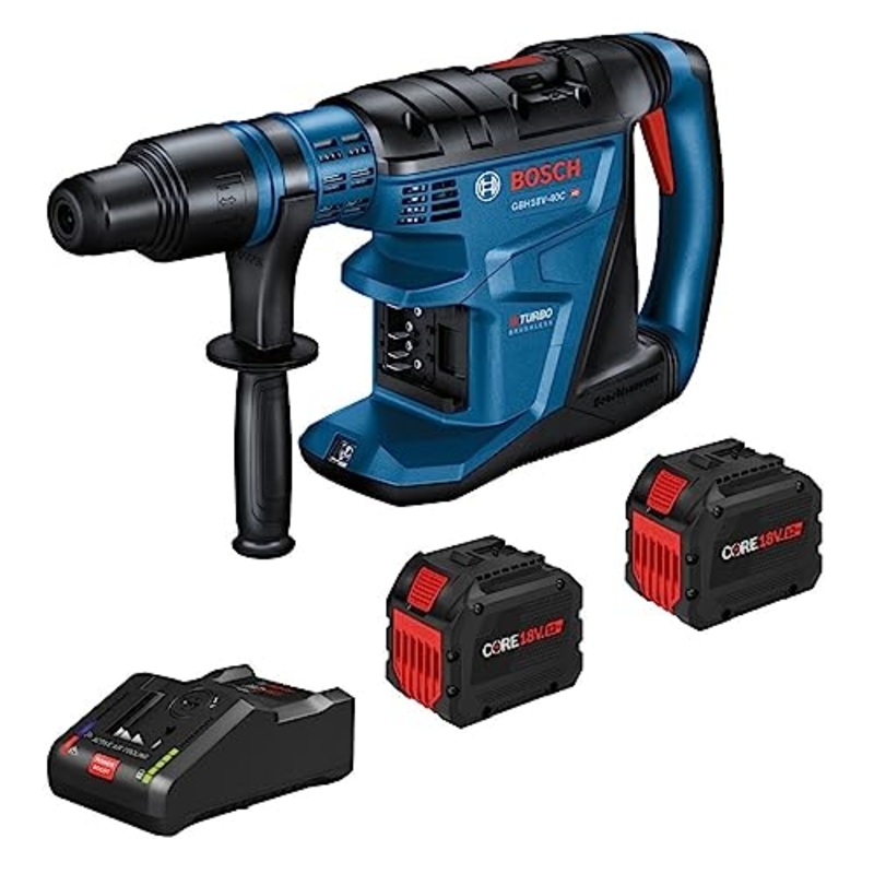 [ USED ] BOSCH GBH18V-40CK27 PROFACTOR 18V Connected-Ready SDS-max 1-5/8 In. Rotary Hammer with (2) CORE18V 12 Ah High Power Batteries