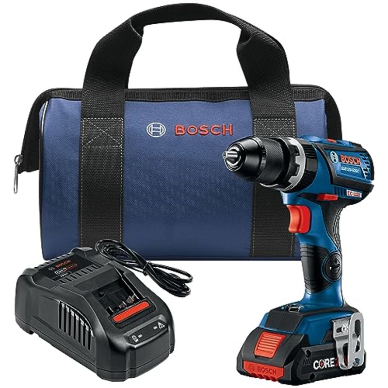 [ USED ]BOSCH GSB18V-535CB15 18V EC Brushless Connected-Ready 1/2 In. Hammer Drill/Driver with (1) CORE18V 4 Ah Advanced Power Battery