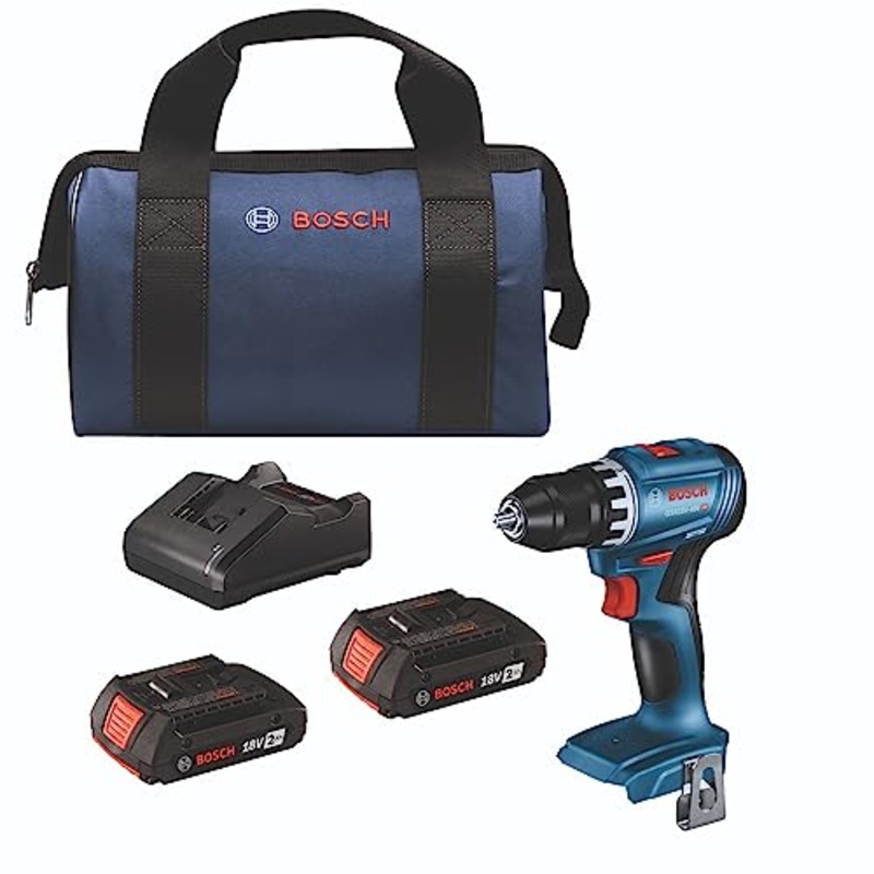 [ USED ]BOSCH GSR18V-400B22 18V Compact Brushless 1/2 In. Drill/Driver Kit with (2) 2 Ah Standard Batteries