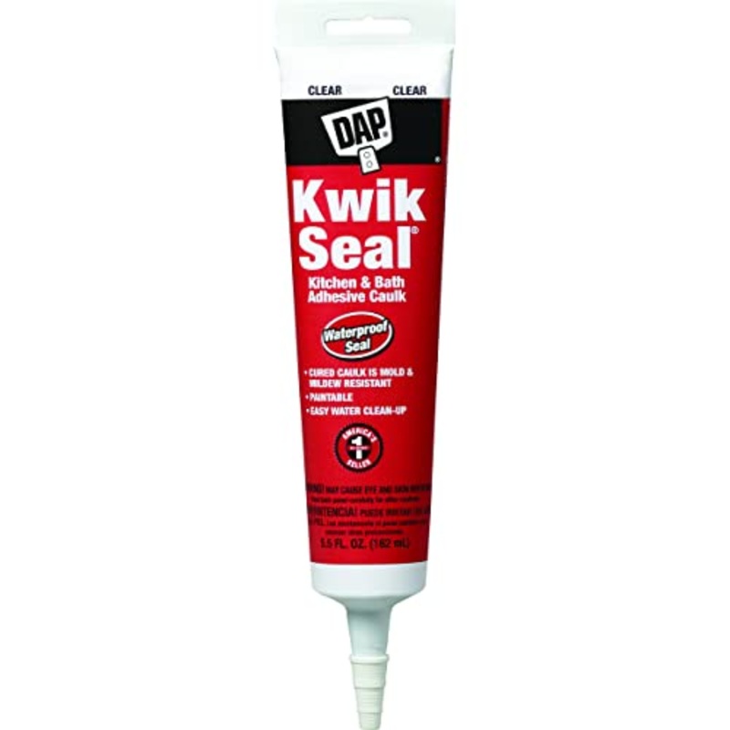 [ USED ] DAP 18008 6 Pack 5.5 oz. Kwik Seal Kitchen and Bath Adhesive Caulk, Clear
