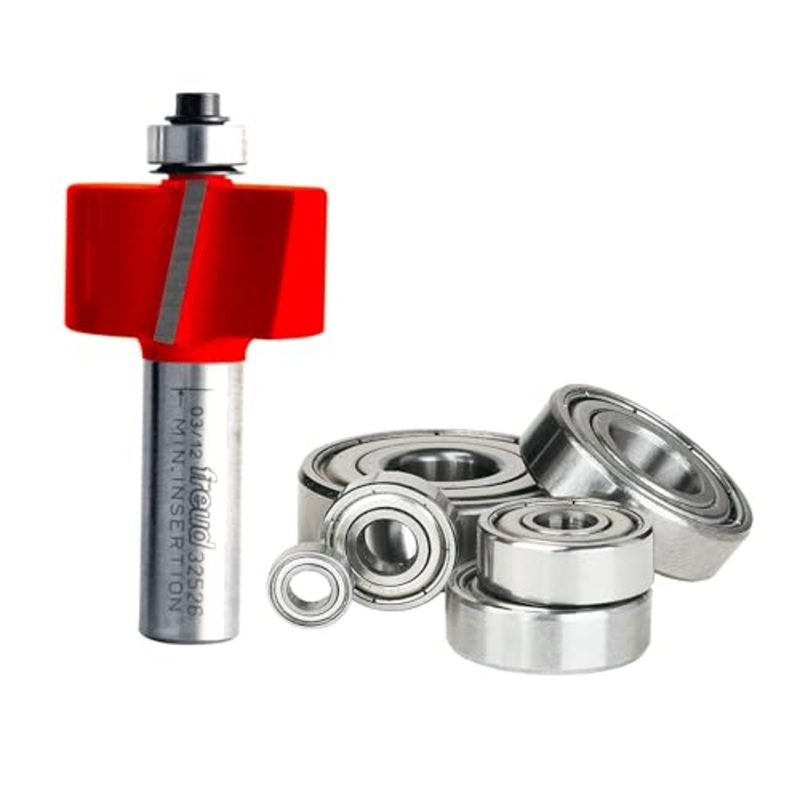 [ USED ] Freud 32-526: flush, 1/8",1/4",5/16",3/8",7/16",1/2" Depth Rabbeting Bit with Bearings