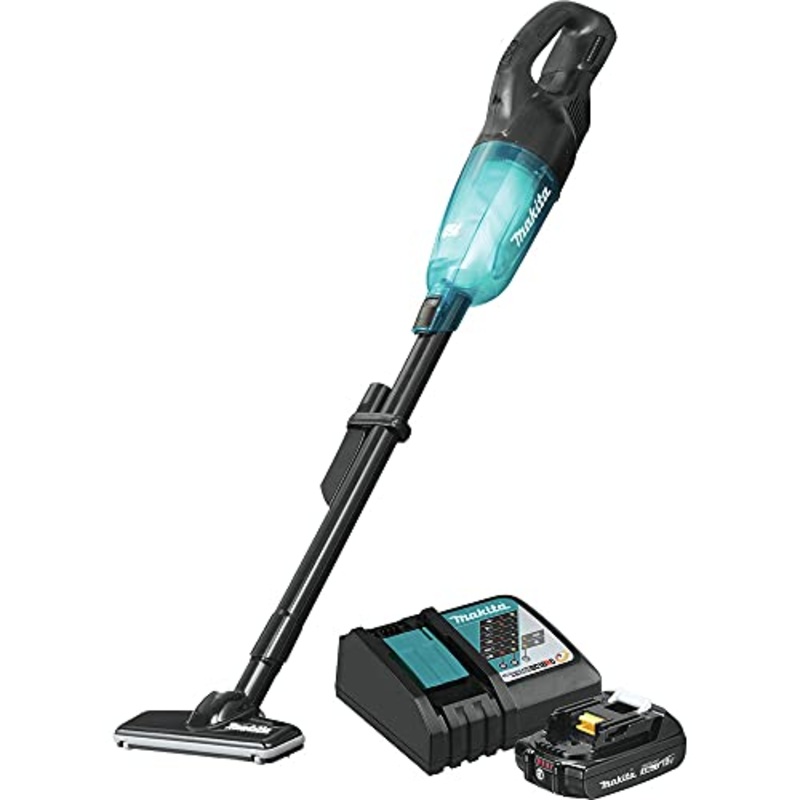 [ USED ]Makita XLC03R1BX4 18V LXT Lithium-ion Compact Brushless Cordless Vacuum Kit, Trigger w/Lock (2.0Ah)