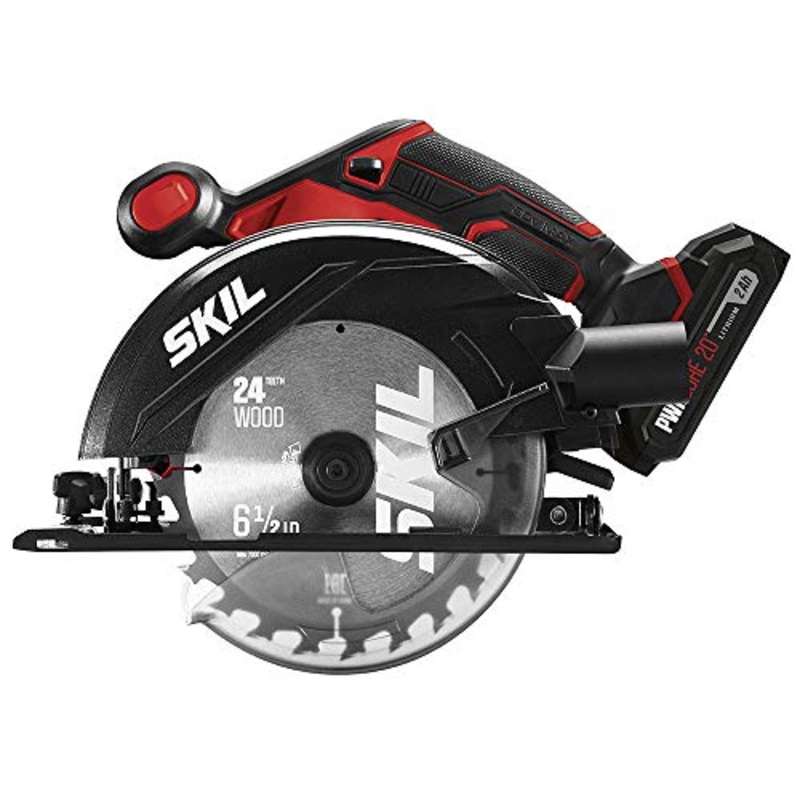 [ USED ]SKIL 20V 6-1/2 Inch Cordless Circular Saw Includes 2.0Ah PWR CORE 20 Lithium Battery and Charger - CR540602