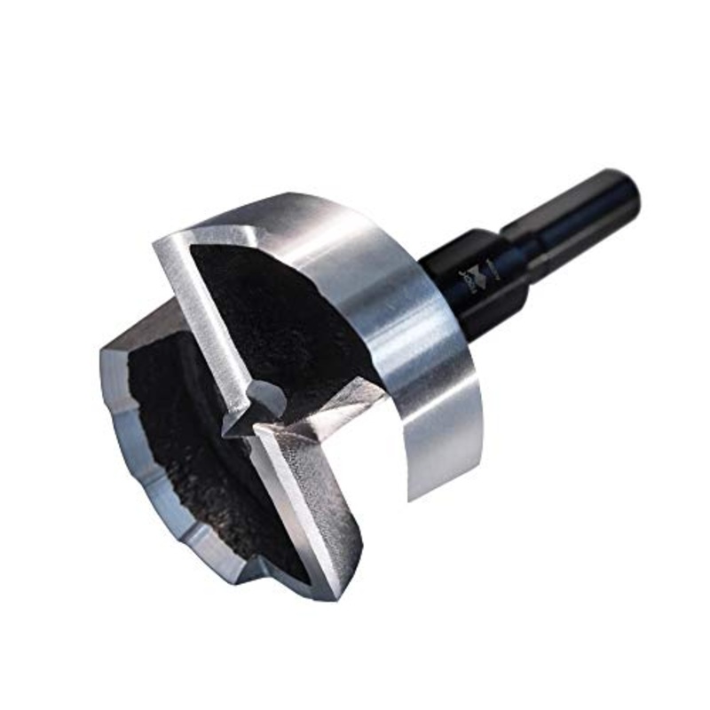 Fisch Black Shark 2-1/8 Forstner Drill Bit, Premium Forged Steel Bit for Woodworking, Precision Wave Design, No-Slip Shank  FSA-365877  Made in Austria