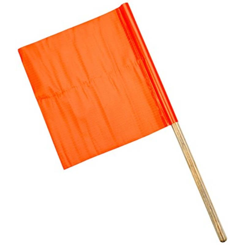 Mutual Industries 14994-27-18 Standard Vinyl Highway Safety Traffic Warning Flag, 18" x 18" x 27" (Pack of 10)