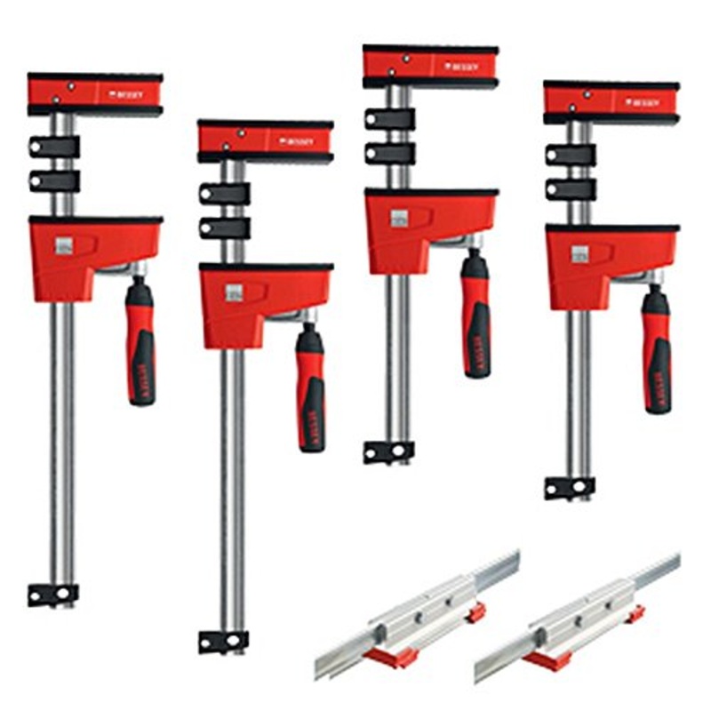 [ USED ] BESSEY KREX2440 K Body REVO Clamp Kit, 2 x 24 In., 2 x 40 In. and 2 KBX20 Extenders - 1700 lbs Nominal Clamping Force. , Spreader, and Woodworking Accessories - Clamps and Tools for Cabinetry