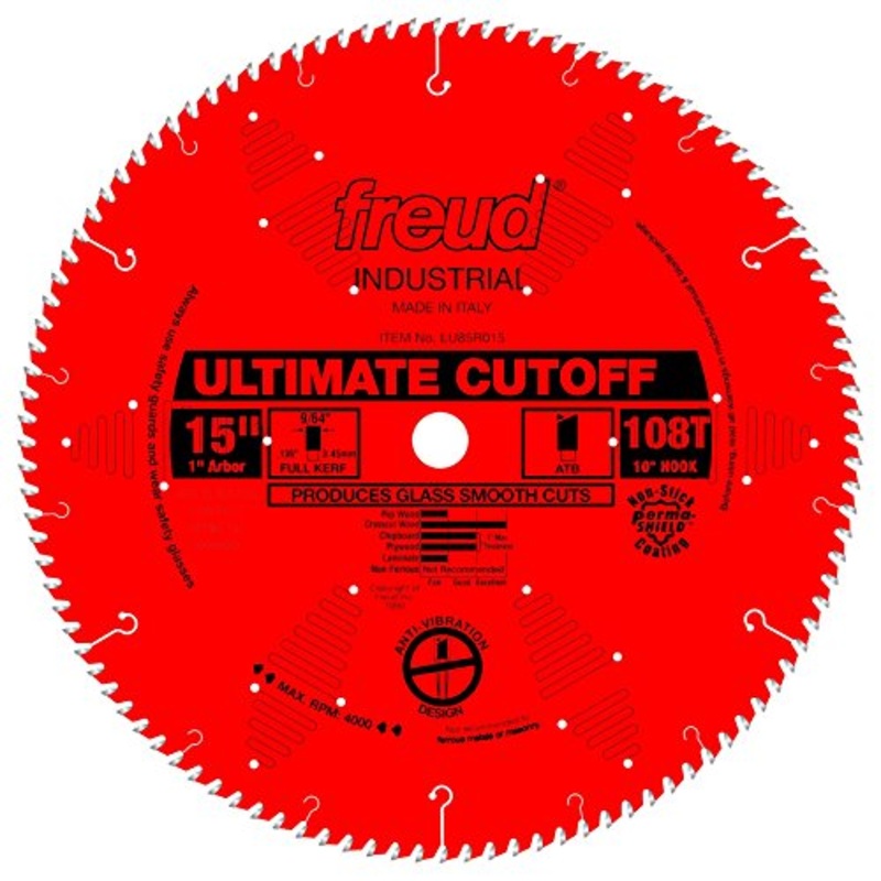 [ USED ] Freud 15"" x 108T Ultimate Cut-Off Blade (LU85R015)