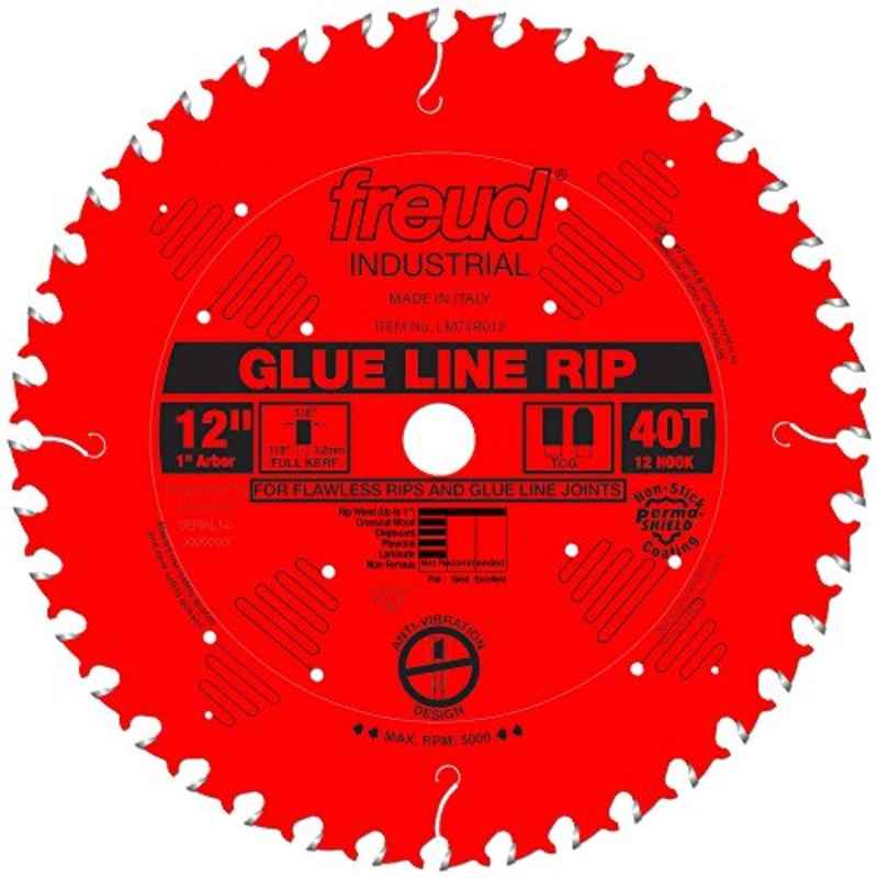 [ USED ] Freud LM74R012: 12" x 40T Glue Line Ripping Blade