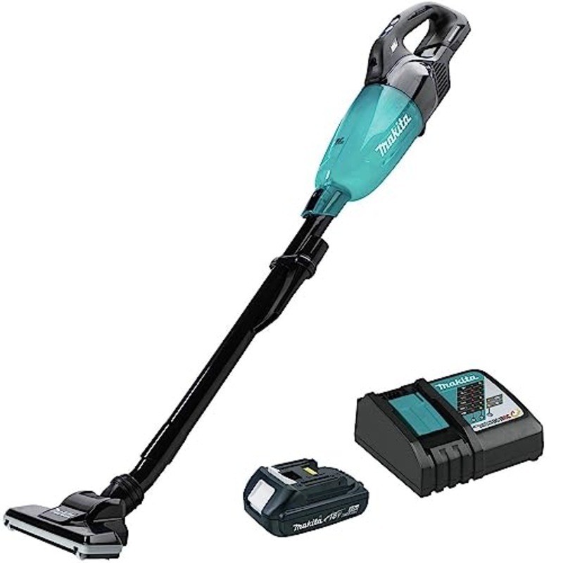 [ USED ] Makita XLC09R1B 18V LXT Lithium-ion Compact Brushless Cordless 4-Speed Vacuum Kit, w/Push Button (2.0Ah)