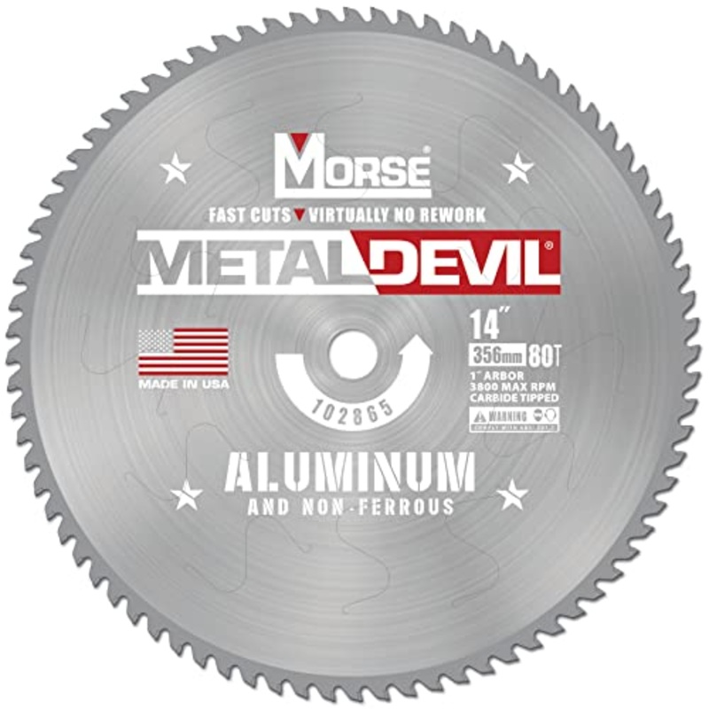 [ USED ] Morse Metal Devil CSM1480FNFC, Circular Saw Blade, Carbide Tipped, Aluminum Cutting, 14 inch, 1 Pack