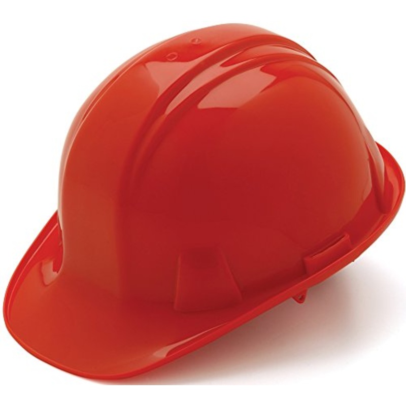 [ USED ] Pyramex Safety Products HP14120 Sl Series 4 Pt. Ratchet Suspension Hard Hat, Red