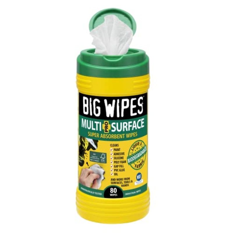 BIG WIPES Multi-Surface Wipes 80 Count (80 Count (Pack of 1), Multi-Surface)