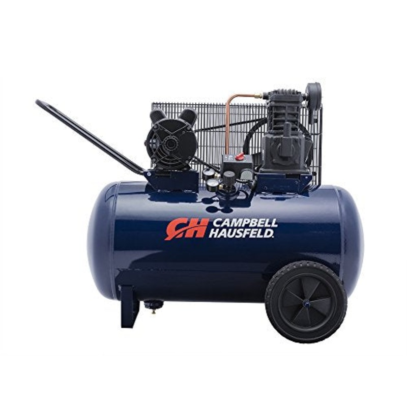 CAMPBELL HAUSFELD 30 Gallon Horizontal Air Compressor, Single Stage 3.7 HP, Portable, Heavy Duty, 135 Max PSI - Ideal Portable Air Compressor for Home Improvement Projects
