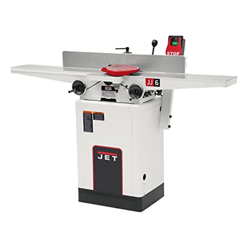 JET 6-Inch Long Bed Jointer, Helical Cutterhead, 1 HP, 115/230V 1Ph (Model JJ-6HHDX)