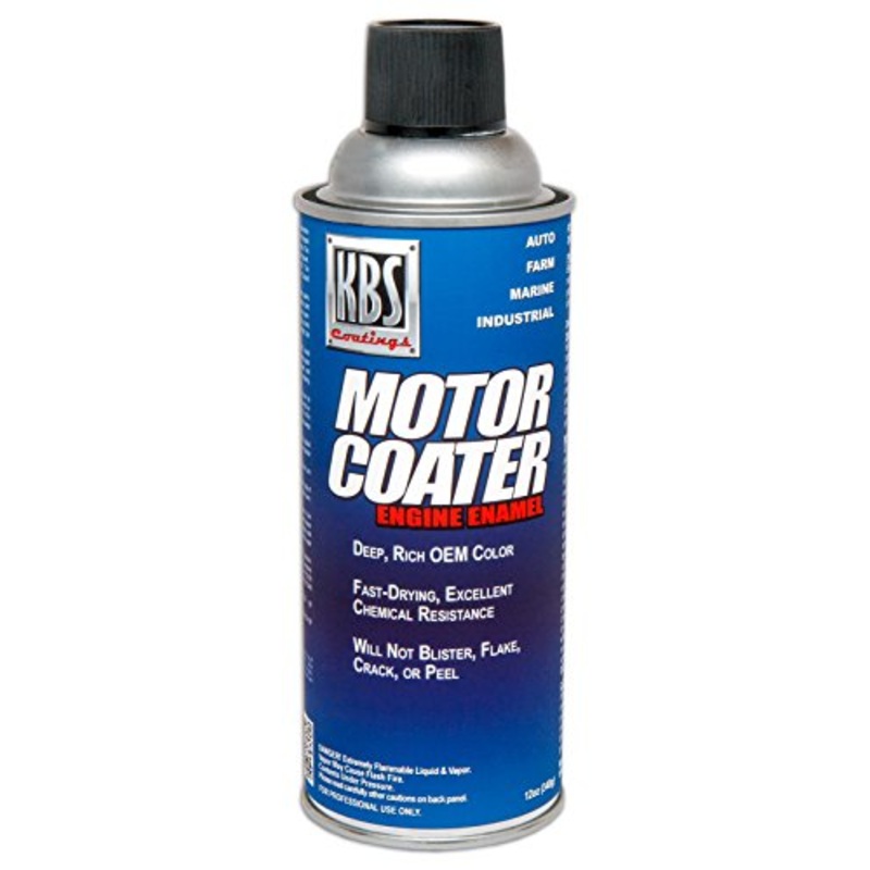 KBS Coatings 60109 Fire Red Motor Coater Engine Paint - 12 fl. oz.