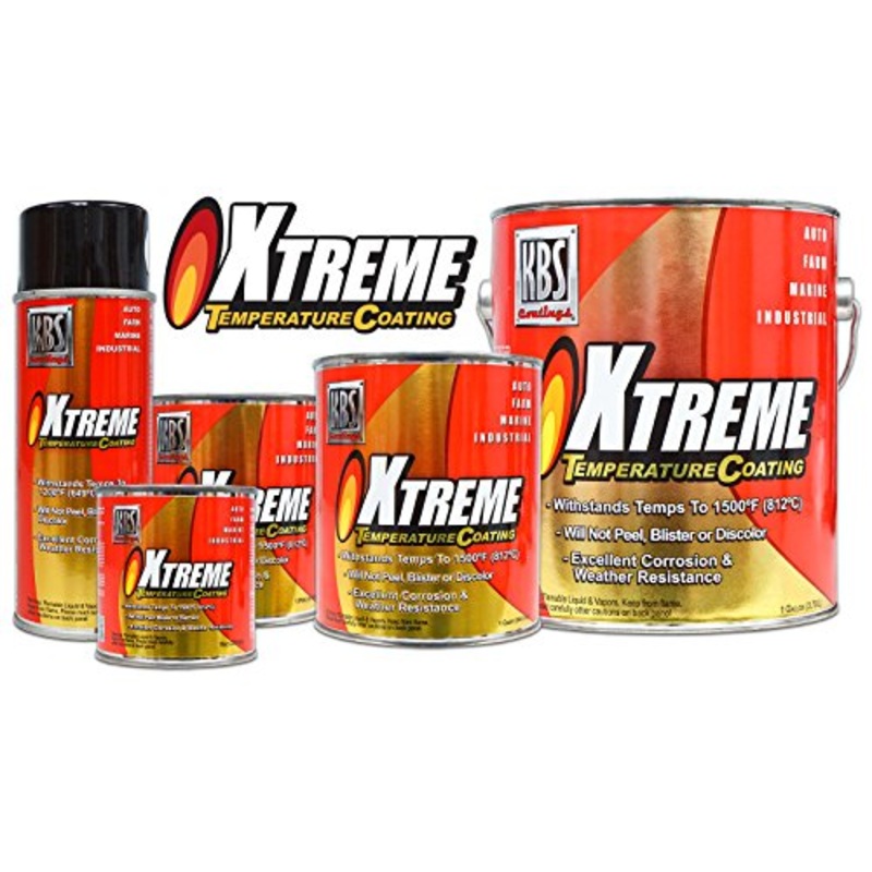 KBS Coatings 65306 Rocket Red Xtreme Temperature Coating - 1 Pint