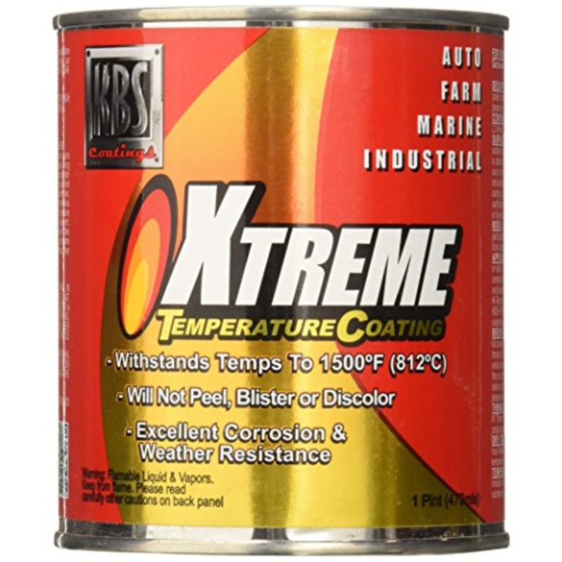 KBS Coatings 65325 Charcoal Metallic Xtreme Temperature Coating - 1 Pint, Charcoal Metallic, 16 Fl Oz (Pack of 1)