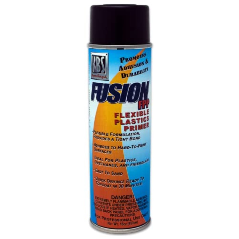 KBS Coatings Fusion FPP - Flexible Plastics Primer - 16oz Aerosol Can, Grey (150060)