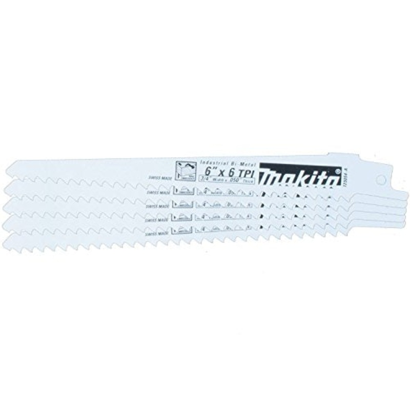 Makita 723054-A-5 6-Inch by 3/4-Inch 6-TPI Wood Cutting Blade, 5-Pack