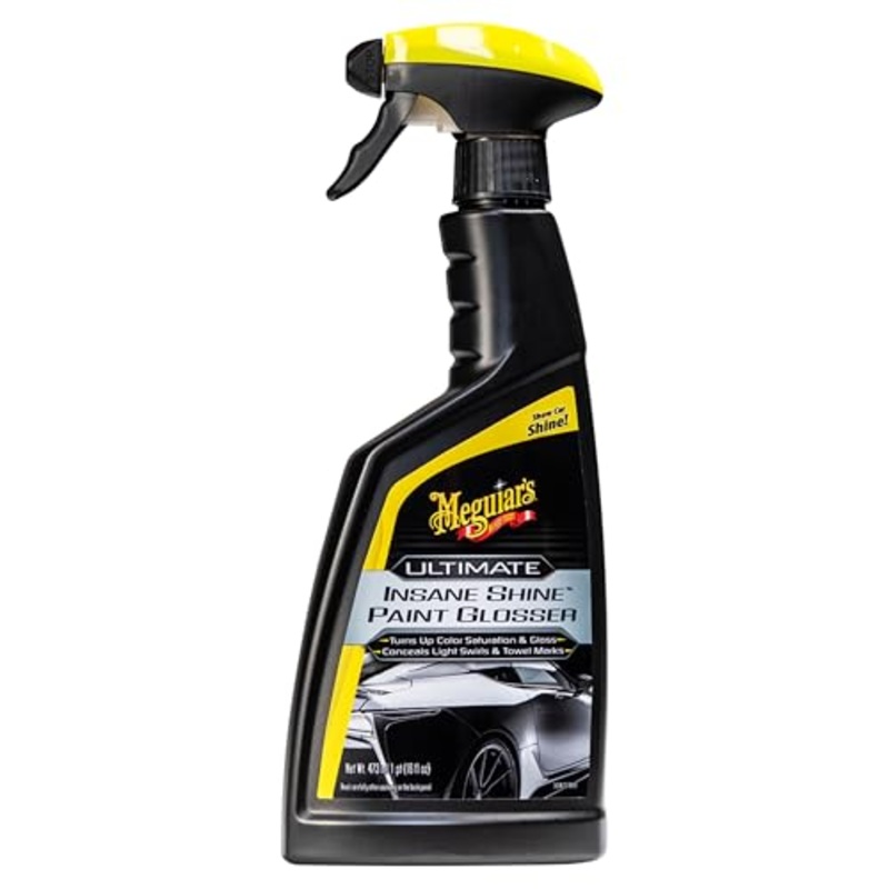 Meguiar's Ultimate Insane Shine Paint Glosser, Simply Spray on and Wipe Off for Glossy Paint - 16 Oz Spray Bottle