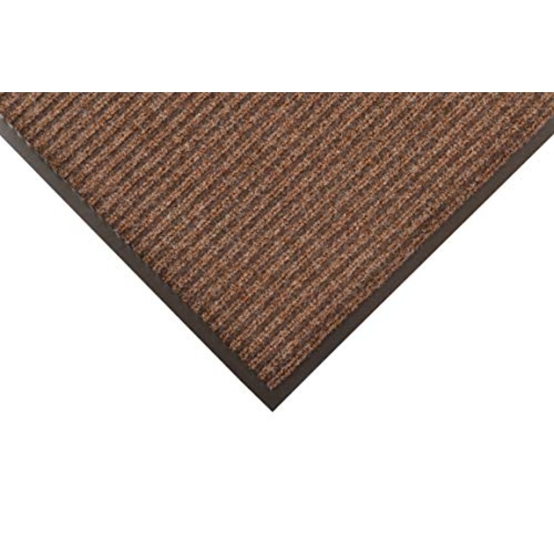 NoTrax 117 Heritage Rib Carpeted Entrance Mat for Lobbies and Indoor Entranceways, 4' x 6', Absorbent Indoor Commercial Rug for Home or Office, Brown, 117S0046BR