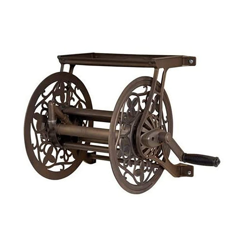 AMES | 2398110 | AMES 2398110 NeverLeak Decorative Wall Mount Hose Reel, Brown