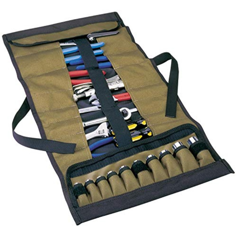Clc Custom Leathercraft 1173 Socket Tool Roll Pouch, 32 Pocket