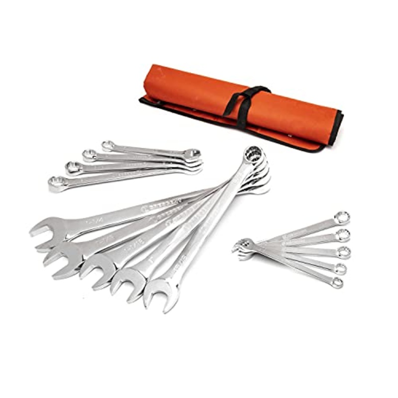Crescent 14-Piece 12 Point SAE Combination Wrench Set with Tool Roll