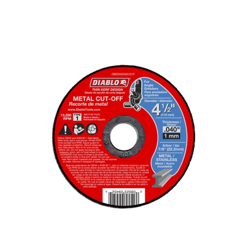 Diablo | DBD045125701F | Diablo Metal Cut-Off 4 1/2 10 Pack