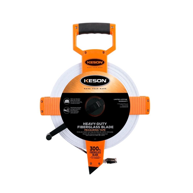 Keson | OTR18300 | Keson OTR18300 Open Reel Fiberglass Tape Measure Reel (Graduations: ft., in. 1/8), 300-Foot