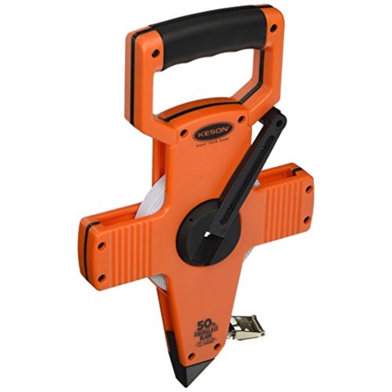 Keson OTR1850 Open Reel Fiberglass Tape Measure Reel (Graduations: Ft., In. 1/8), 50-Foot , Orange