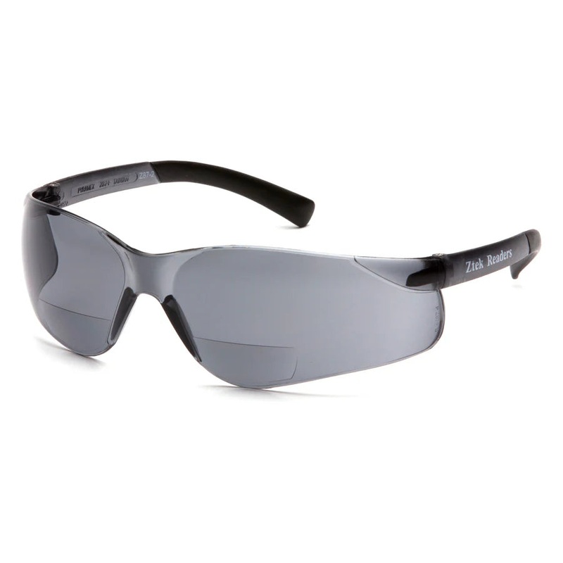 Pyramex Safety Ztek Readers Bifocal Safety Glasses Eye Protection, Gray Lens, 1.5 Diopters, One Size