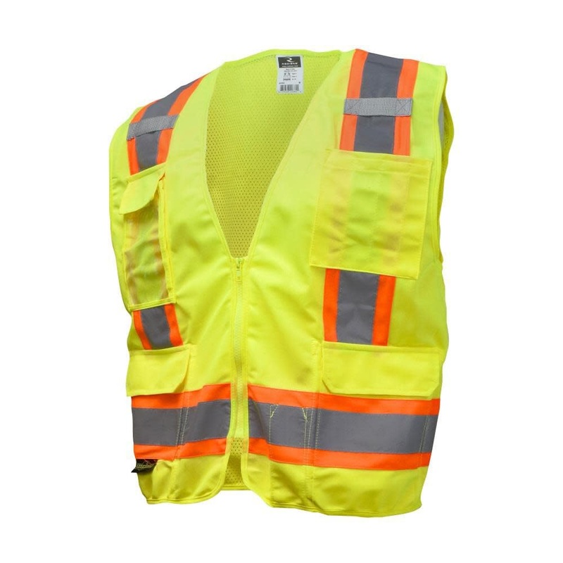 Radians | SV6-GRN | Radians SV6G4X Two Tone Surveyor Class 2 Safety Vest, 4X-Large, Green