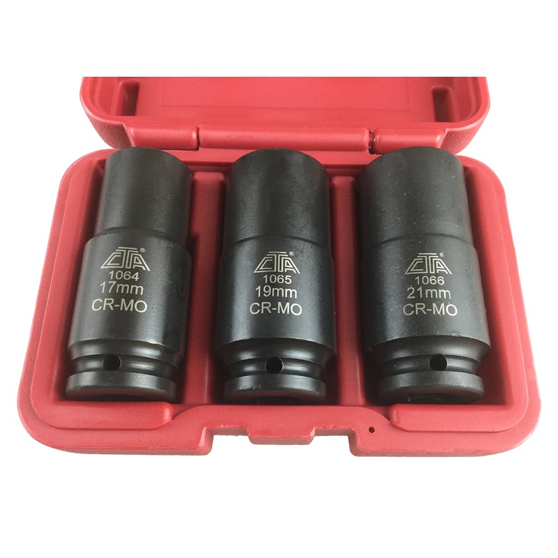 CTA Tools 1069 17mm/19mm/21mm Crank Bolt Socket Set, 3 Piece
