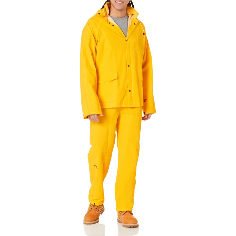 Custom Leathercraft mens Bib powersports rain suits, Yellow, Medium US