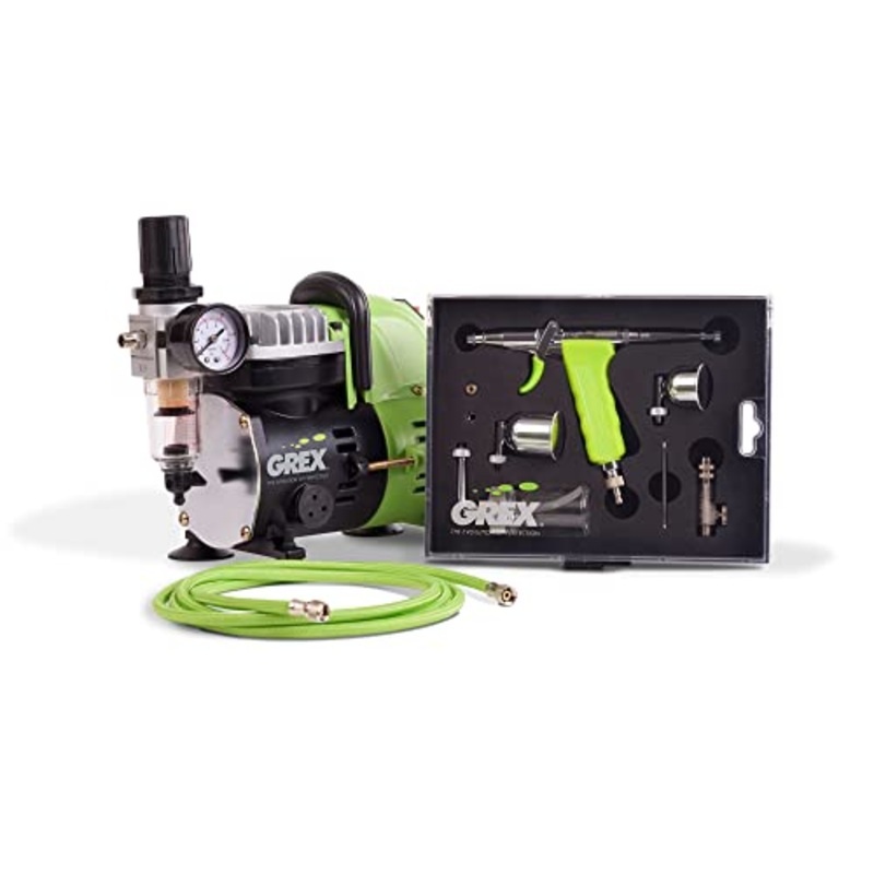 Grex Combo Kit with Genesis.XT and AC1810-A Air Compressor Airbrush