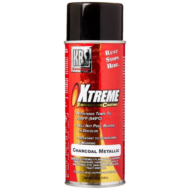 KBS Coatings 65125 Charcoal Metallic Xtreme Temperature Coating - 12 fl. oz.