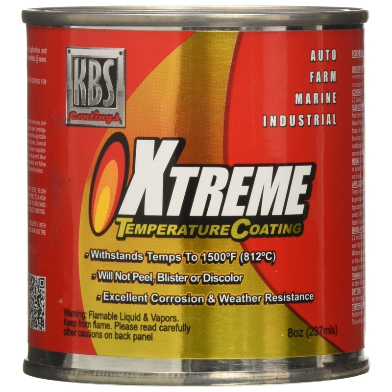 KBS Coatings 65225 Charcoal Metallic Xtreme Temperature Coating - 8 fl. oz.