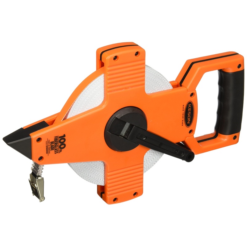 Keson - OTR-10-100 OTR10100 Open Reel Fiberglass Tape Measure Reel (Graduations: 1/10, 1/100), 100-Foot