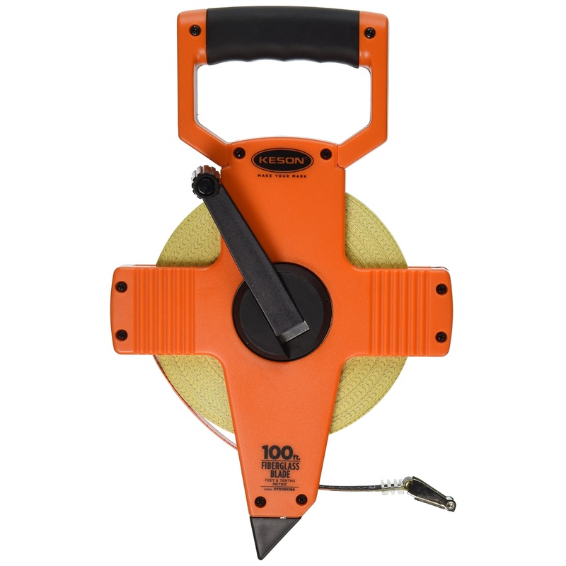 Keson Tape Measure, 1/2 in x 100 ft/30m, Pumpkin, 100 ft./30m Length (OTR18M100)