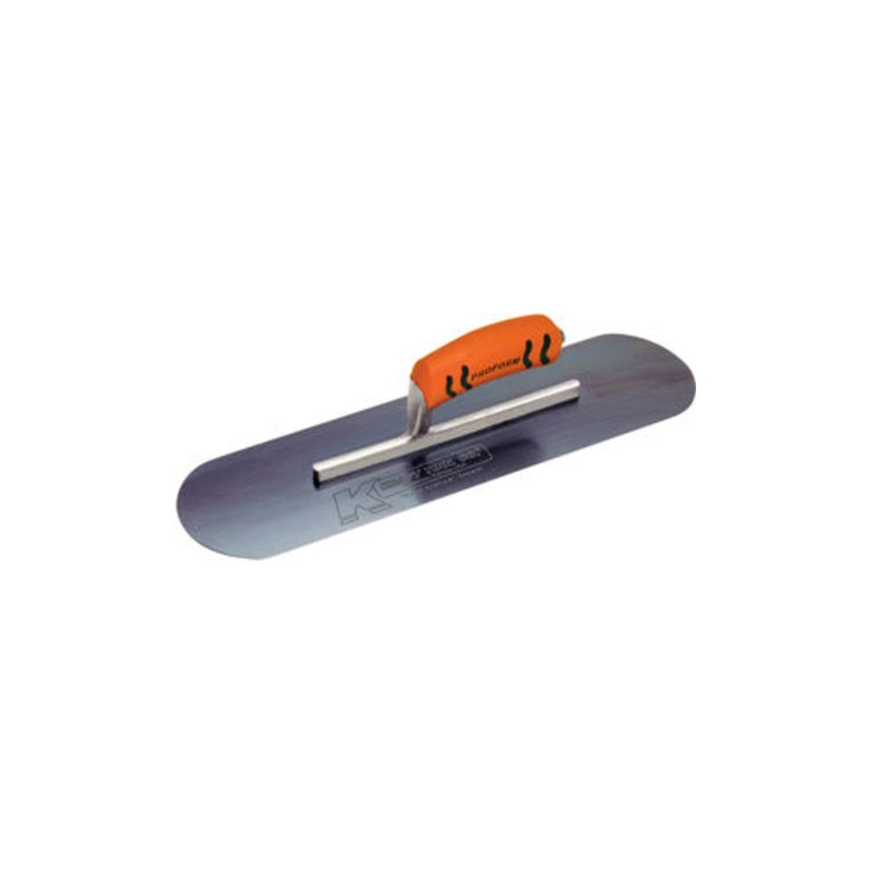 Kraft Tool | CF279BPF | Kraft Tool CF279BPF Blue Steel Pool Trowel with ProForm Handle, 16 x 4-Inch
