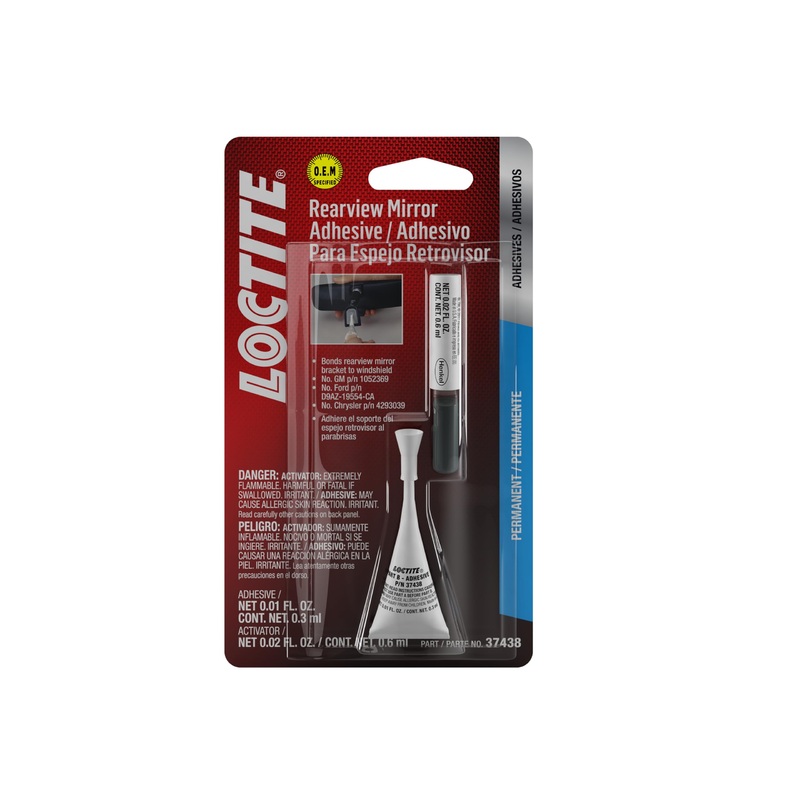 Loctite | 37438 | Loctite 37438 Rearview Mirror Adhesive Kit , 0.3 cc