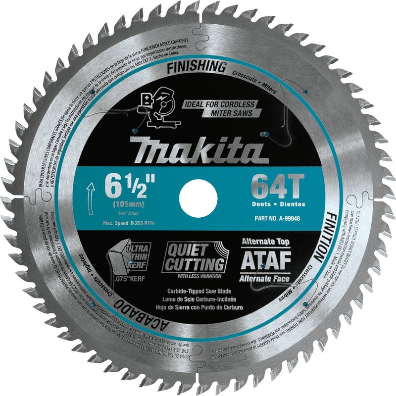 Makita 6-1/2" 64T Carbide-Tipped Ultra-Thin Kerf Saw Blade