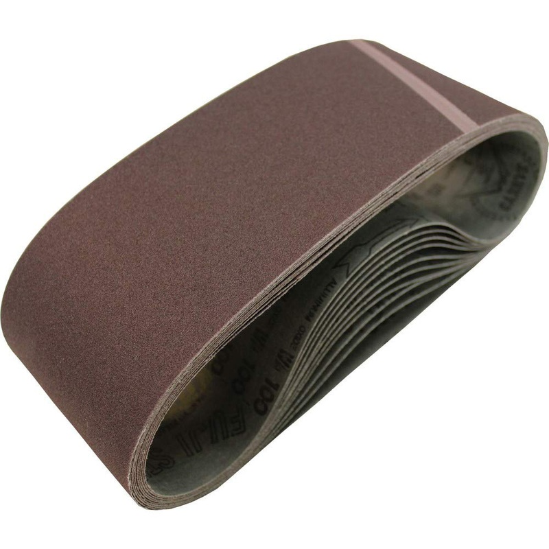 Makita 794133-E-2 4-Inch by 24-Inch 120 Grit Sanding Belt, 2-Pack, Black