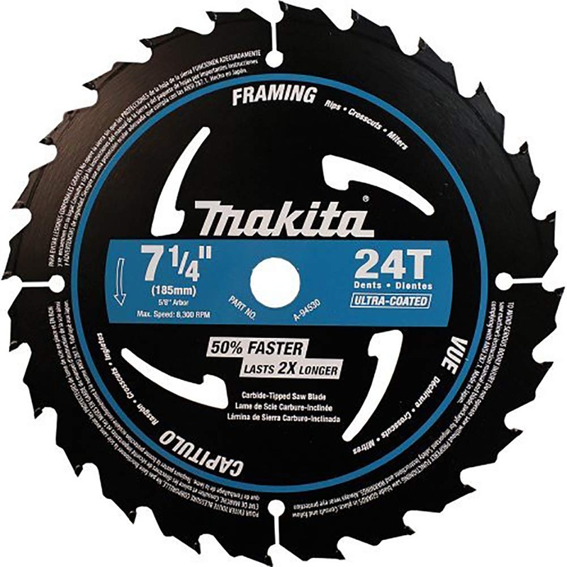 Makita A-94530 7-1/4-inch Black Framing Blade